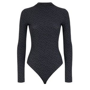 Fendi x Skims Black Mock Neck Body suit